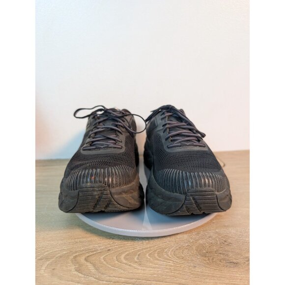 Hoka One One M Bondi 7 Mens Sz 11 4E Sneakers Black Mesh Rocker 1110518 BBLC - Picture 2 of 11